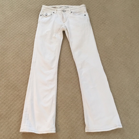 white denim bootcut jeans
